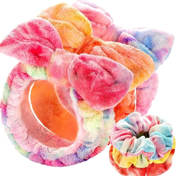 Other - Plush Spa Headband & Hair Scrunchie Set - YOU PICK ONE SET - SO SOFT!